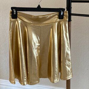 Gold metallic skirt